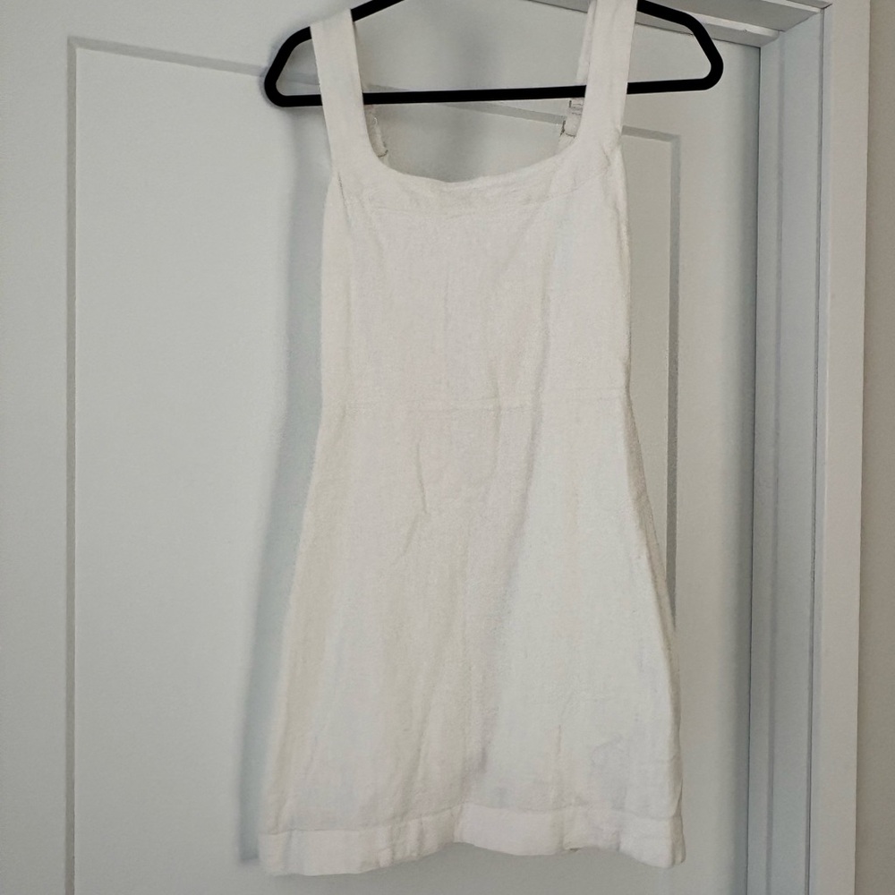 A & F Linen-Blend Wide Strap Mini Dress